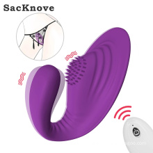 SacKnove 2021 NEW Wireless U Shape Wearable Panty Vibrator Sex Toy G Spot Clitoris Women Vibrating Panties With Remote Control